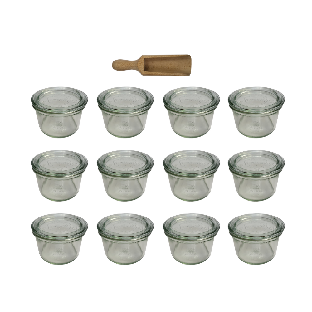 Słoiki WECK 12szt / szklane wieko, miarka słoik 200ml MOLD