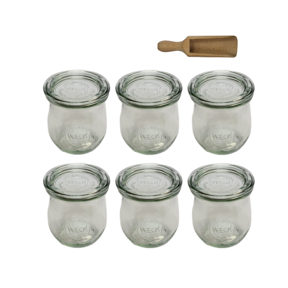 Słoiki WECK 6szt/ szklane wieko, miarka słoik 220ml TULIP