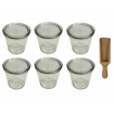 Słoiki WECK 6szt/ szklane wieko, miarka słoik 580ml MOLD