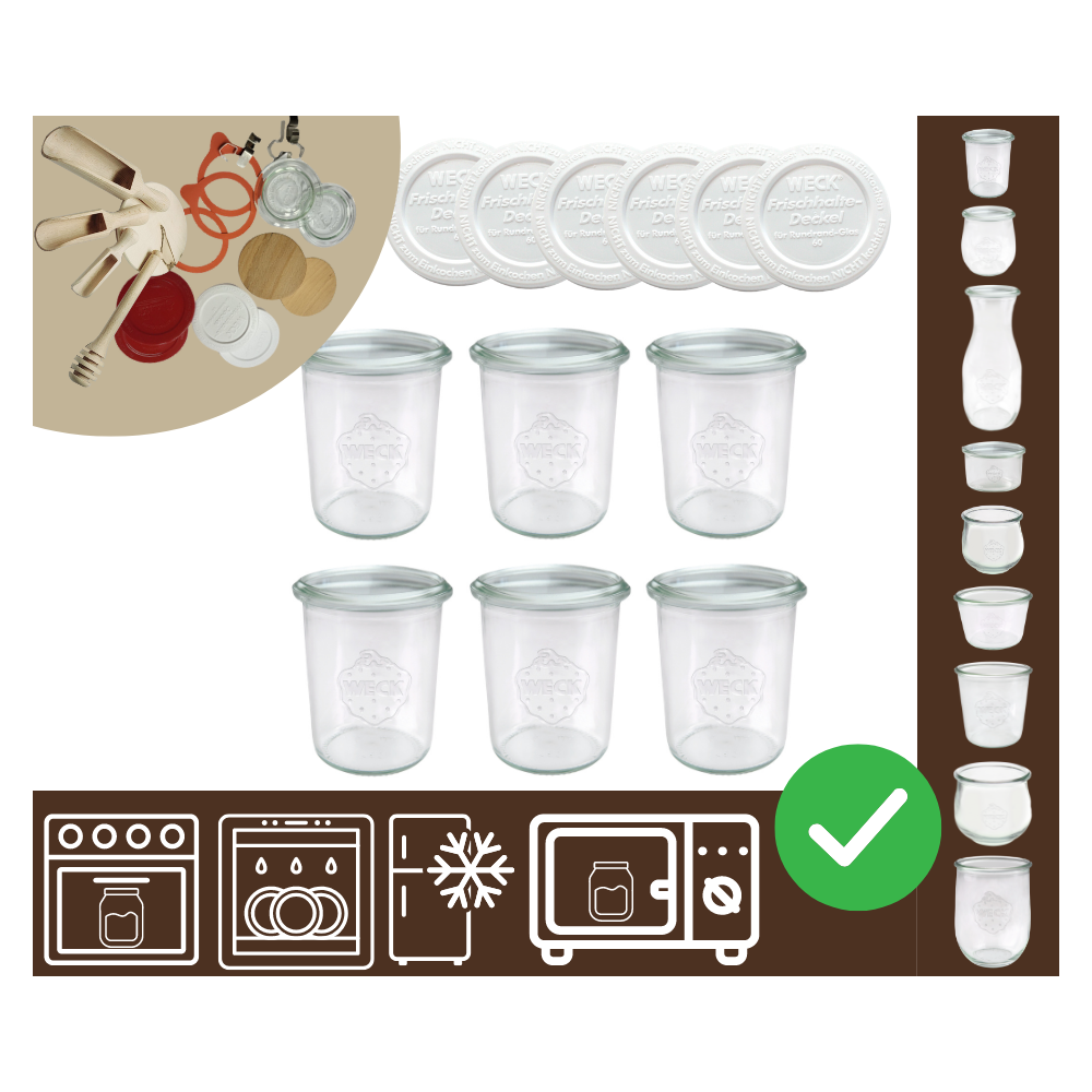 Słoiki WECK x6 / plastikowe wieko słoik 160ml MOLD