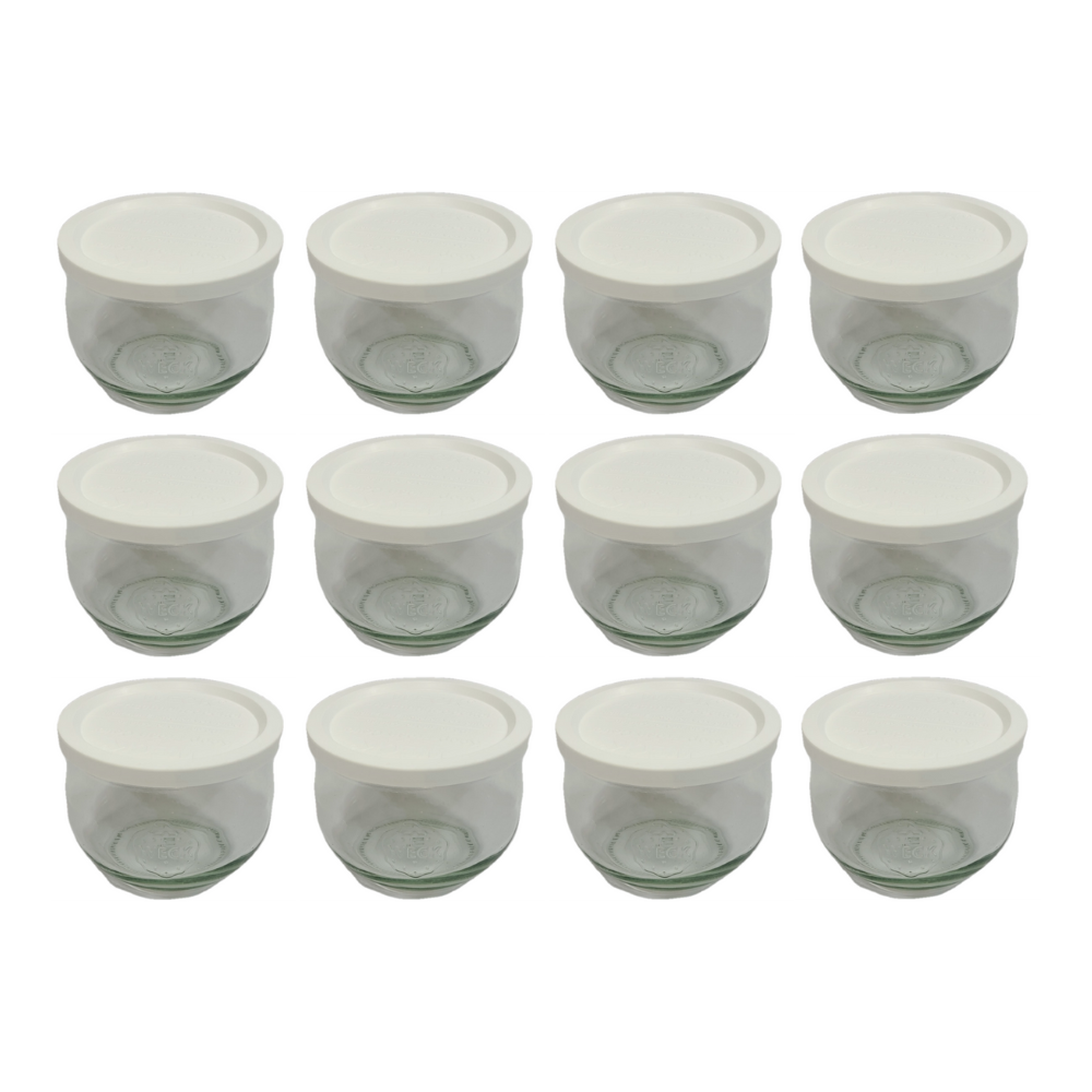 Słoiki WECK 12szt/ plastikowe wieko słoik 370ml TULIP