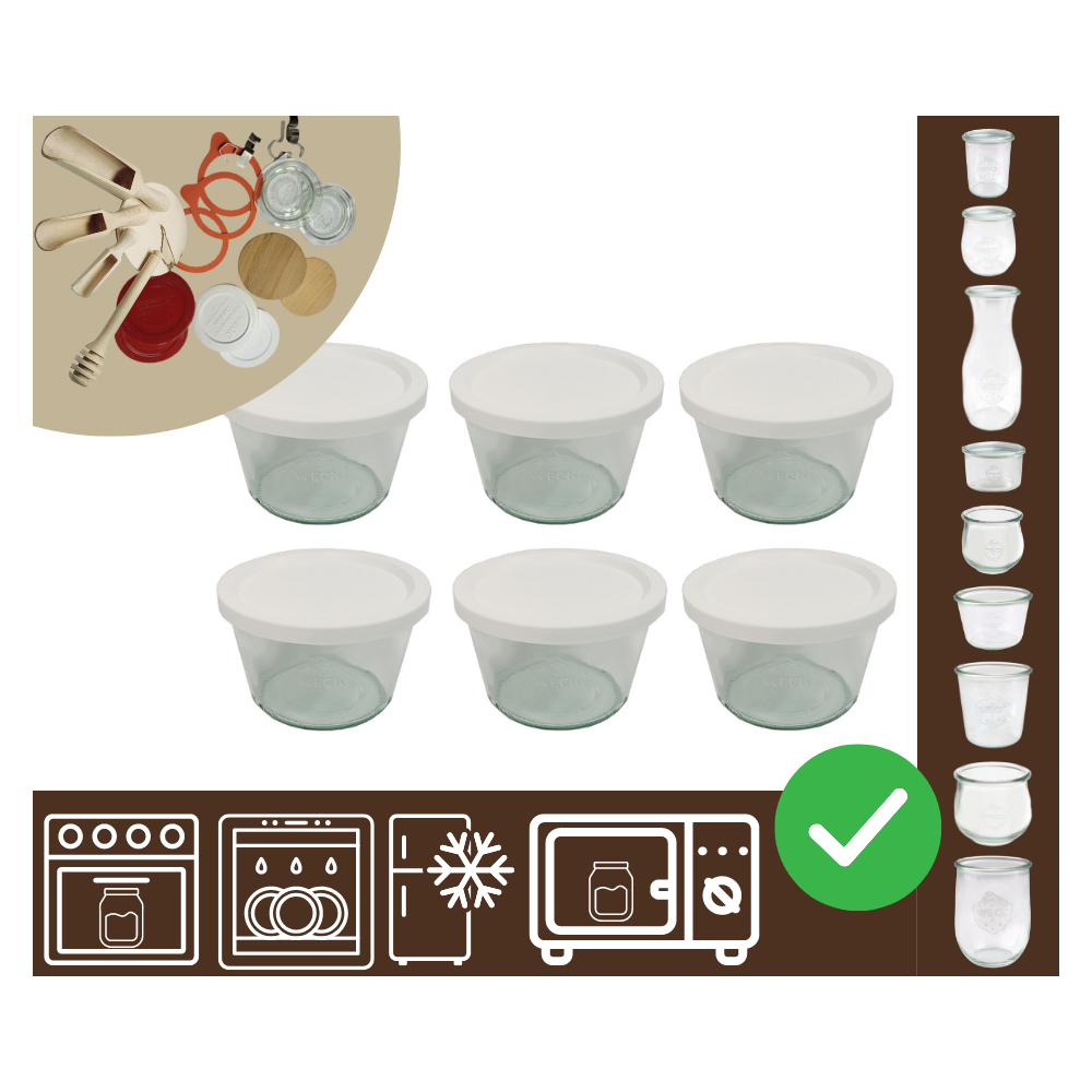 Słoiki WECK 6szt/ plastikowe wieko słoik 370ml MOLD