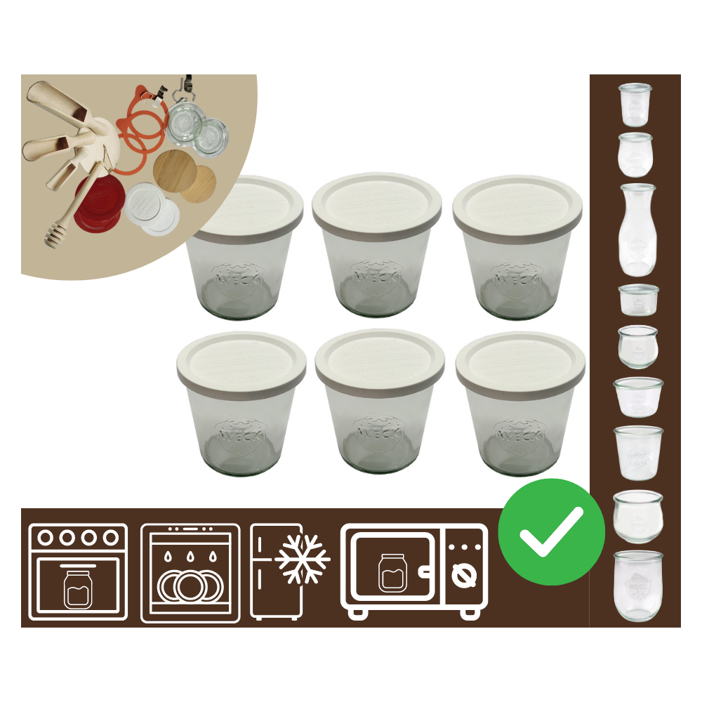 Słoiki WECK 6szt/ plastikowe wieko słoik 580ml MOLD