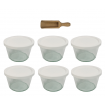 Słoiki WECK 6szt/ plastikowe wieko, miarka słoik 370ml MOLD