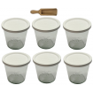 Słoiki WECK 6szt/ plastikowe wieko, miarka słoik 580ml MOLD
