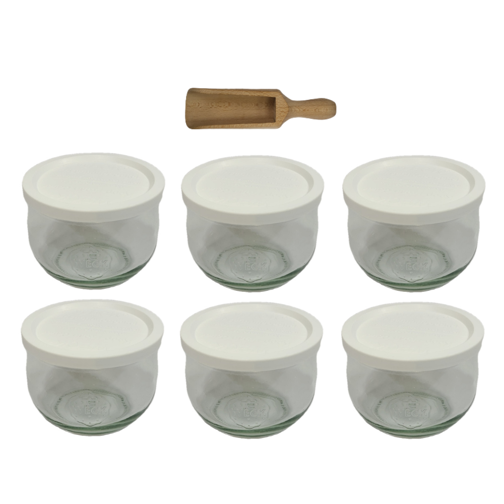 Słoiki WECK 6szt/ plastikowe wieko, miarka słoik 580ml TULIP