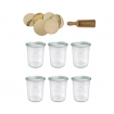 Słoiki WECK x6 / drewniane wieko, miarka słoik 160ml MOLD