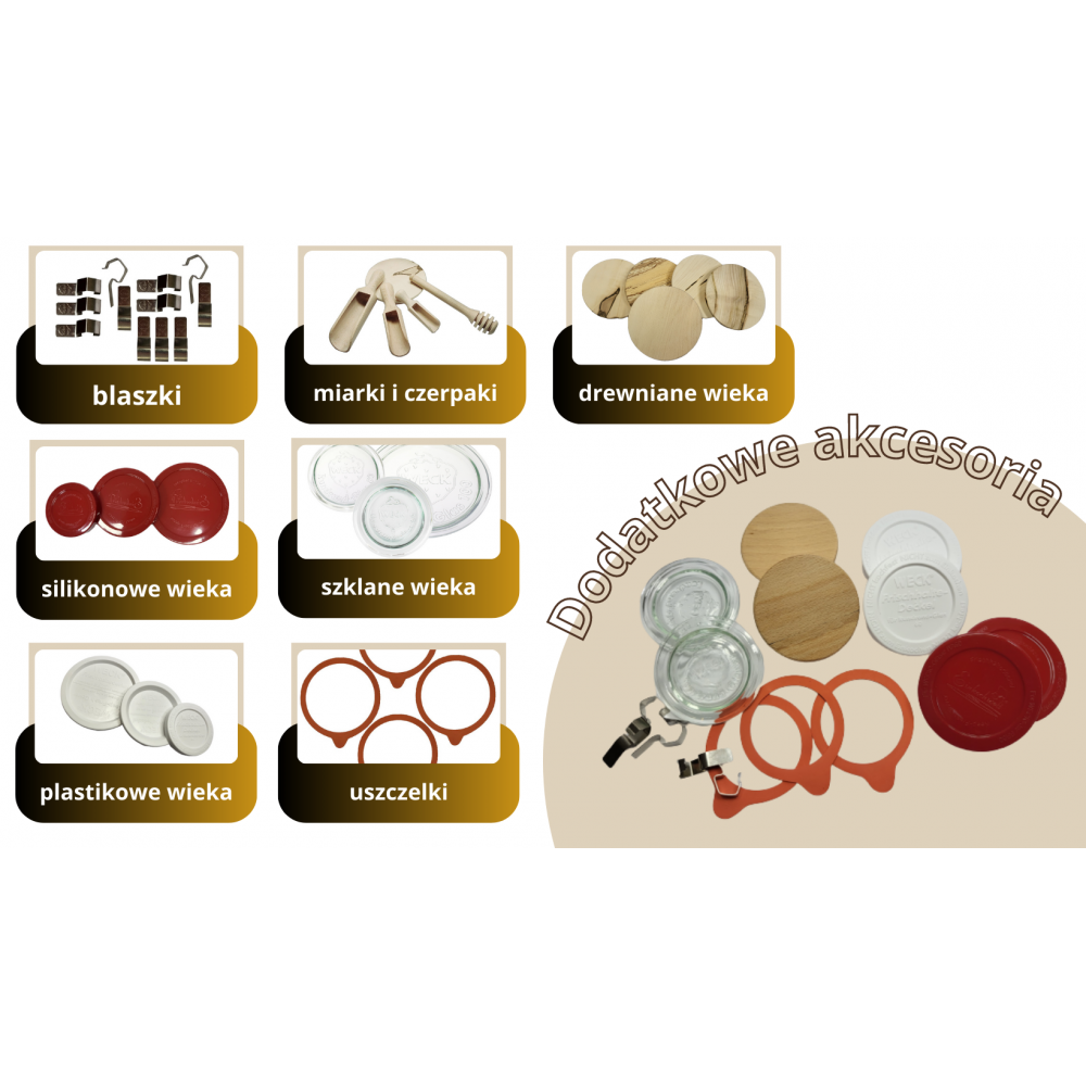 Słoiki WECK 12szt/ drewniane wieko, nabierak słoik 220ml TULIP