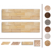 Drewniane panele dekoracyjne na ścianę /2szt/ PSDC – Naturalne