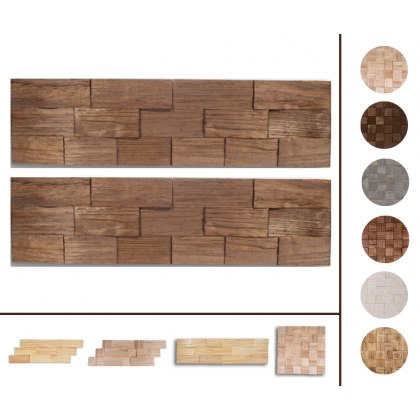 Drewniane panele dekoracyjne na ścianę /2szt/ PSDC – Brązowe