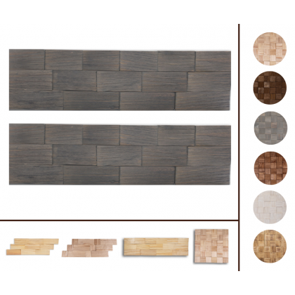 Drewniane panele dekoracyjne na ścianę /2szt/ PSDC – Szare