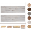 Drewniane panele dekoracyjne na ścianę /2szt/ PSDC – Białe
