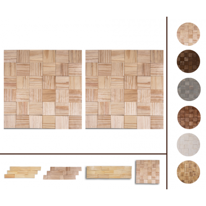 Drewniane panele dekoracyjne na ścianę /2szt/ PSDD – Naturalne