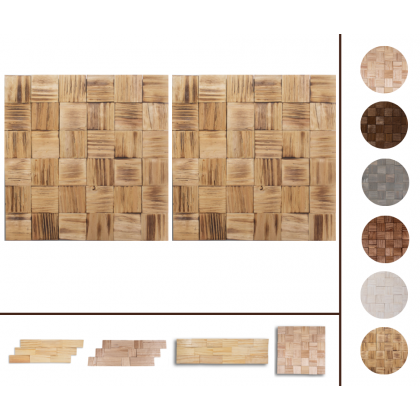 Drewniane panele dekoracyjne na ścianę /2szt/ PSDD – Opalane