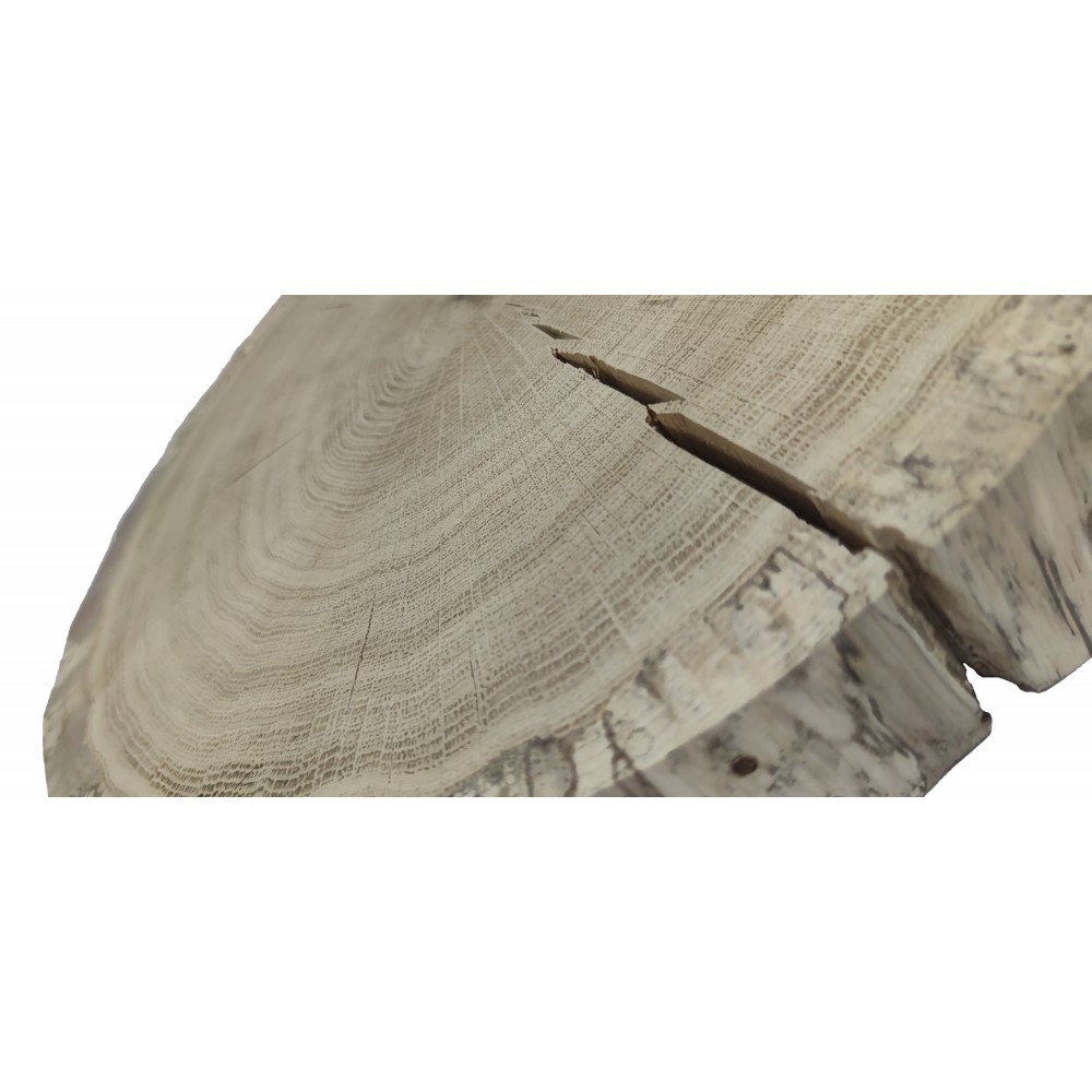 Okorowany Plaster Dębu 30-35 cm/ gr. 6 cm/ Szlifowany