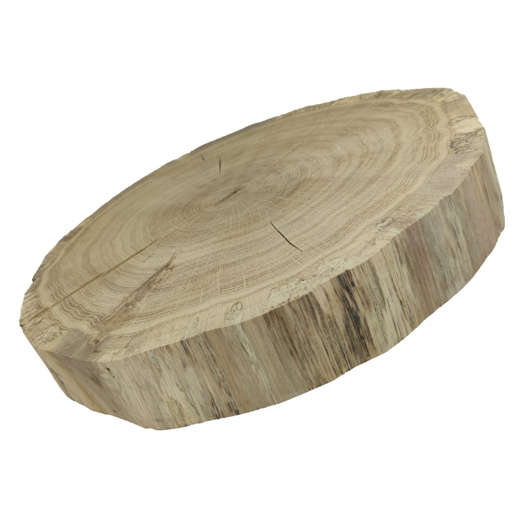 Okorowany Plaster Dębu 30-35 cm/ gr. 6 cm/ Szlifowany