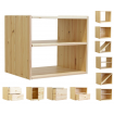 Drewniany regał modułowy /2xotwarta półka RSKL – Naturalny