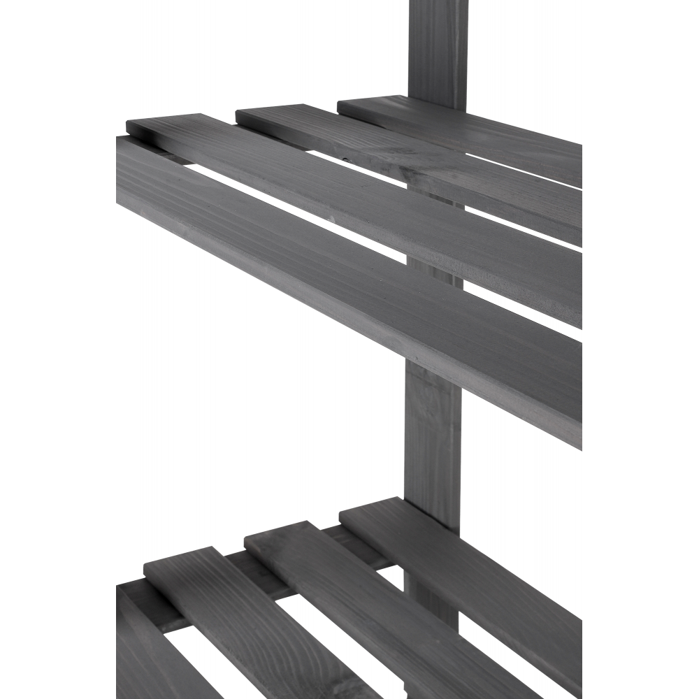 Regał na książki drewniany B24R 170x80x38 5 półek Szary
