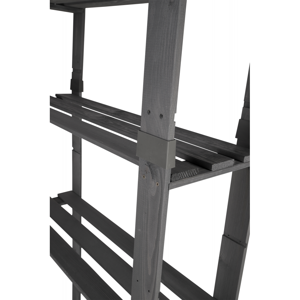 Regał na książki drewniany B27R 200x80x28 6 półek Szary