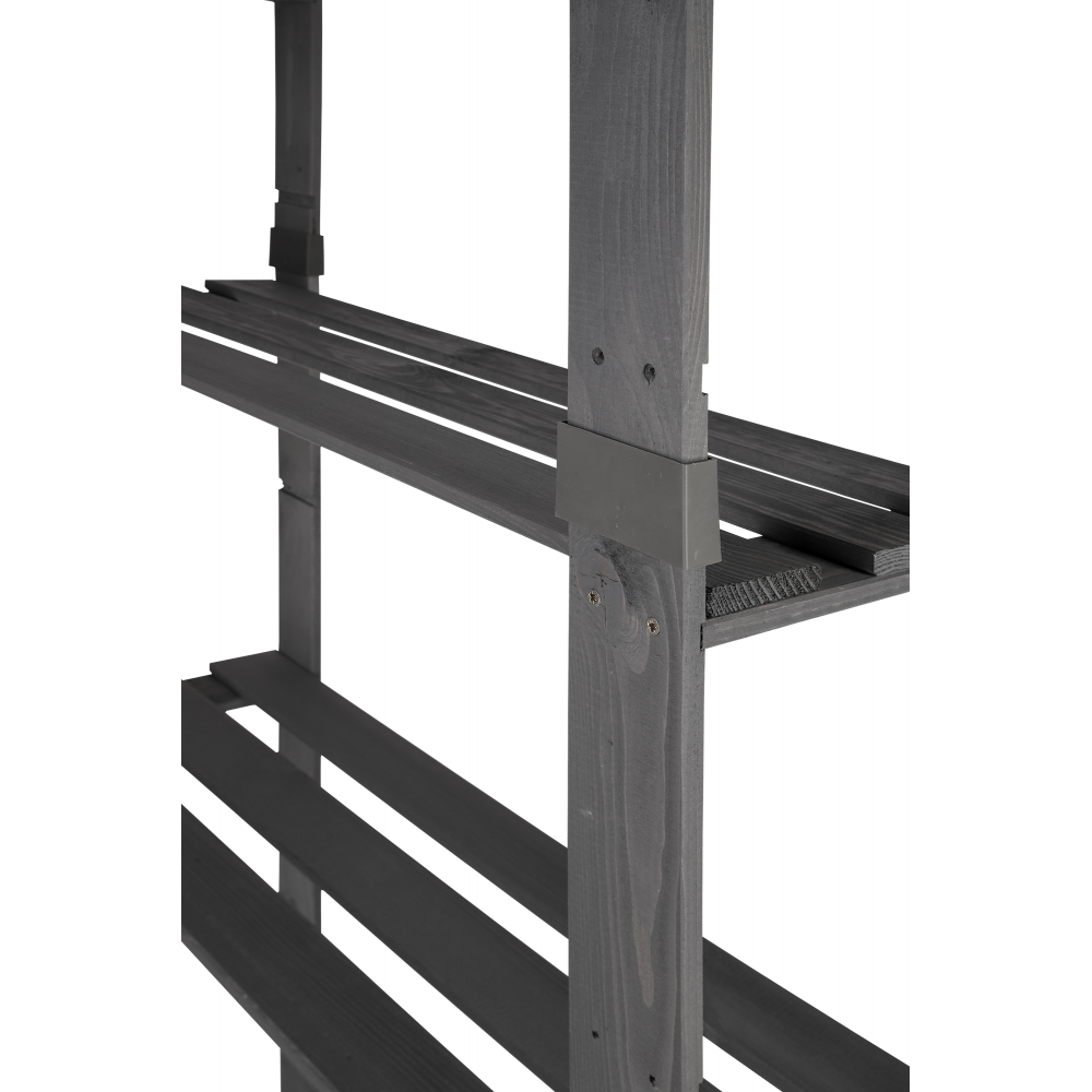 Regał na książki drewniany B27R 200x80x28 6 półek Szary
