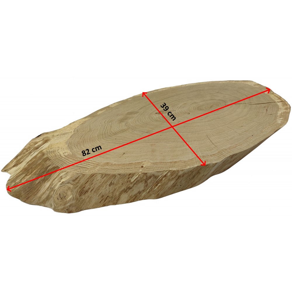 Okorowany Plaster Dębu 82x39 cm/ gr. 6 cm/ Szlifowany Unikat 123150