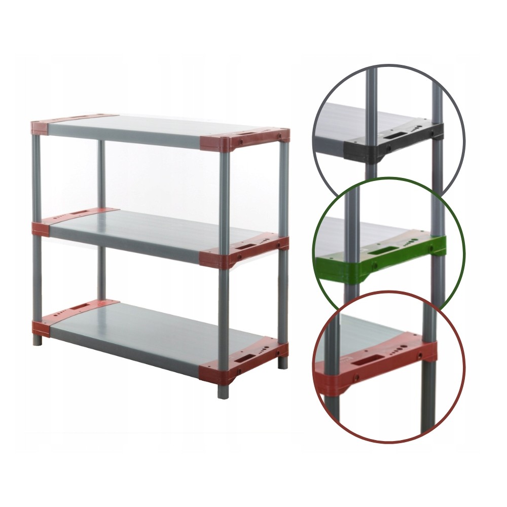 Regał magazynowy garażowy JUPITER-3_150_CZER