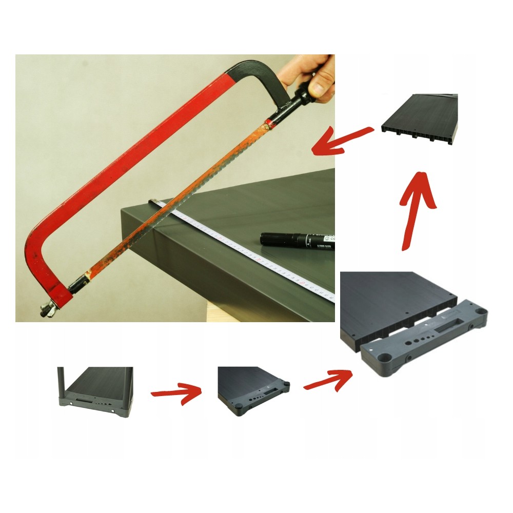 Regał magazynowy plastikowy JUPITER-6_130_SZAR