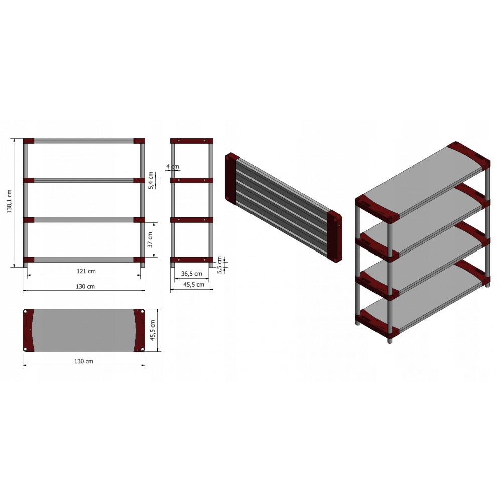 Pokrowiec na regał Jup/Tyt C_JUP_138X130X46_B