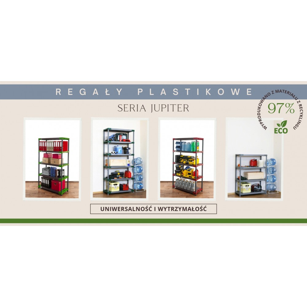 Regał magazynowy plastikowy JUPITER-6_060_SZAR