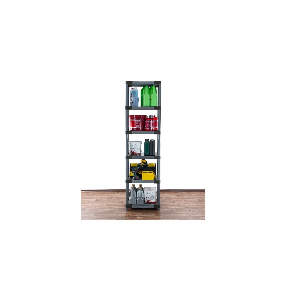 Regał magazynowy plastikowy JUPITER-6_060_SZAR