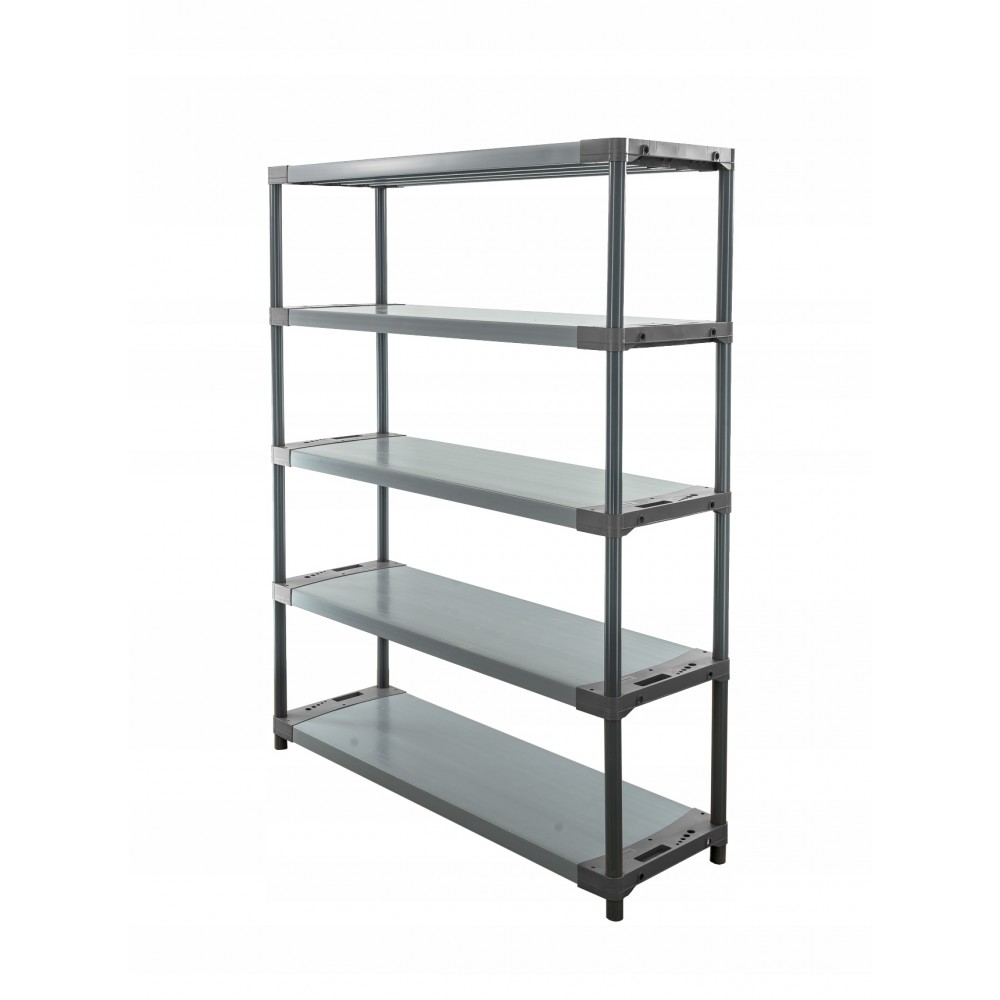 Regał magazynowy plastikowy JUPITER-5_150_SZAR