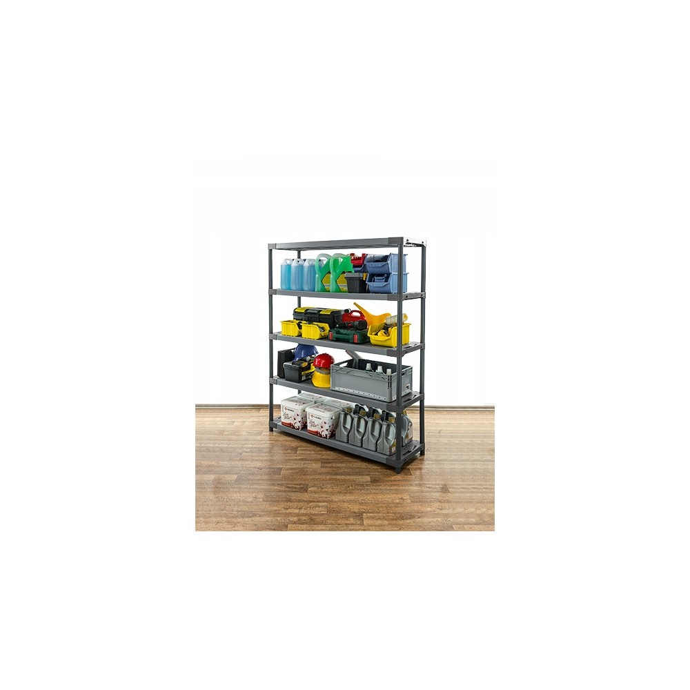 Regał magazynowy plastikowy JUPITER-5_140_SZAR