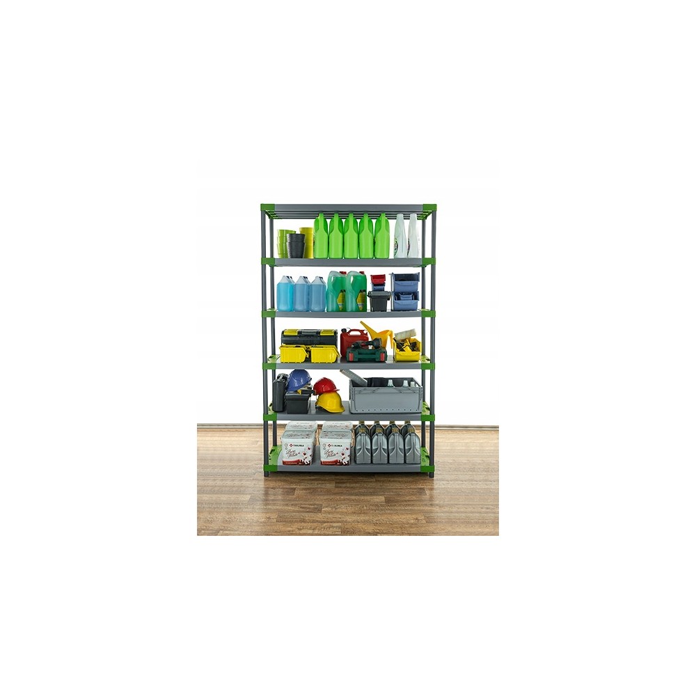 Regał magazynowy plastikowy JUPITER-6_140_ZIEL