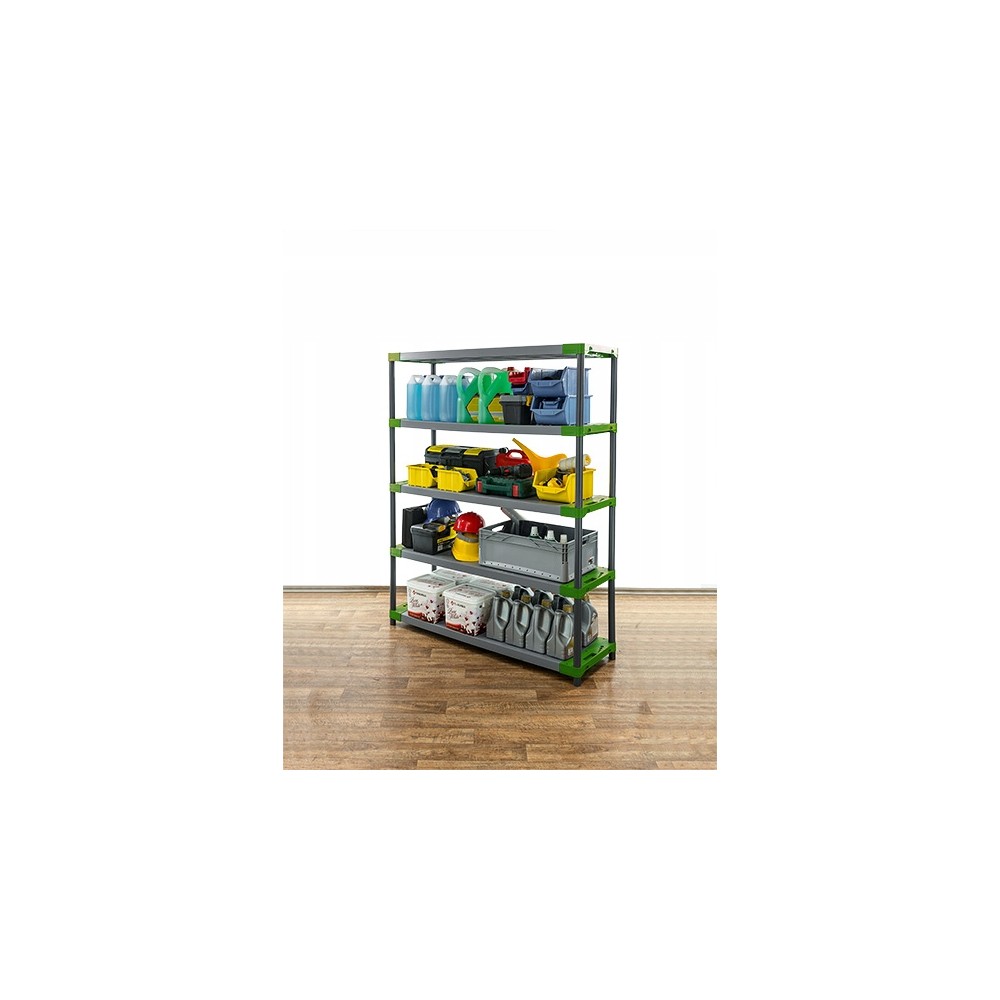 Regał magazynowy plastikowy JUPITER-5_150_ZIEL