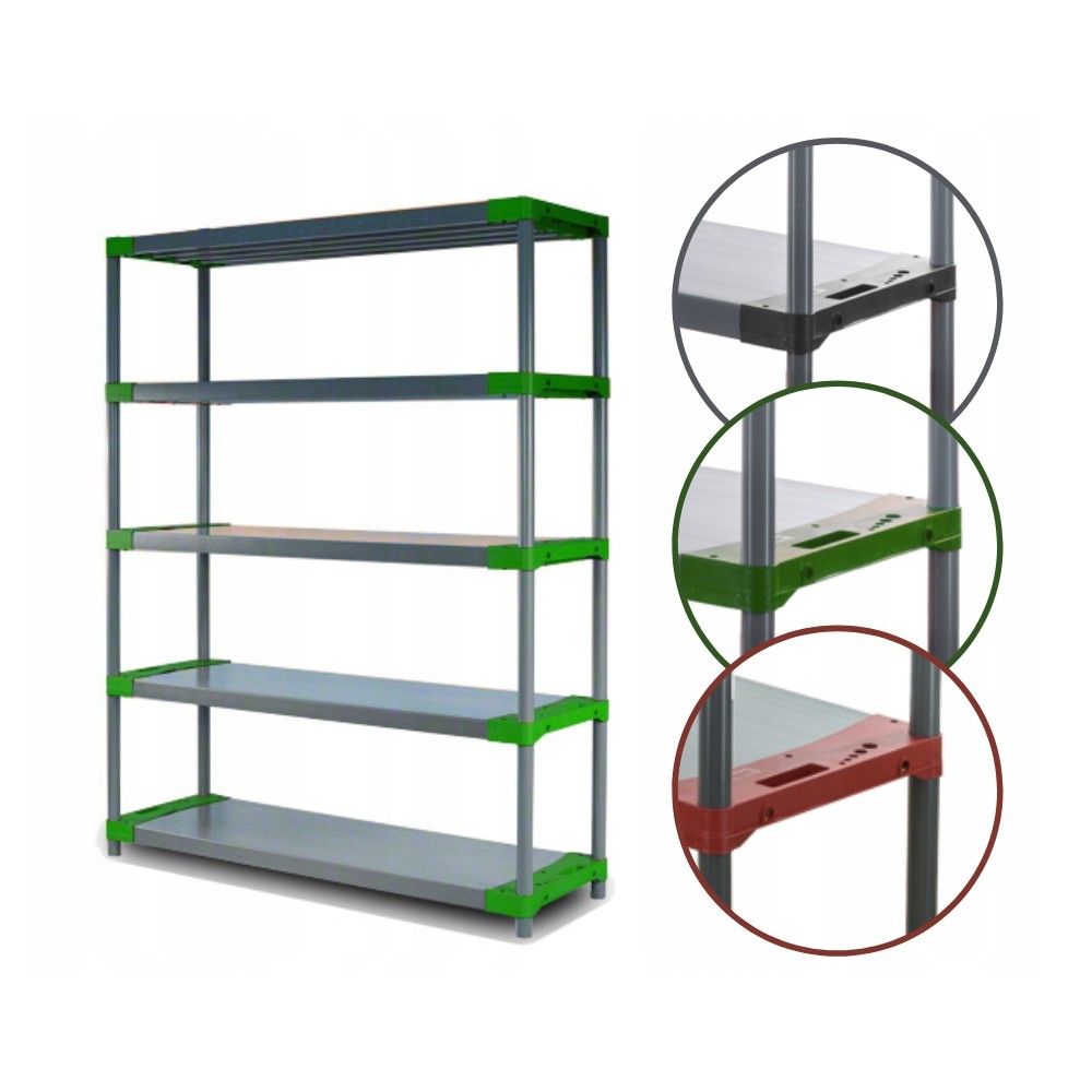 Regał magazynowy plastikowy JUPITER-5_130_ZIEL