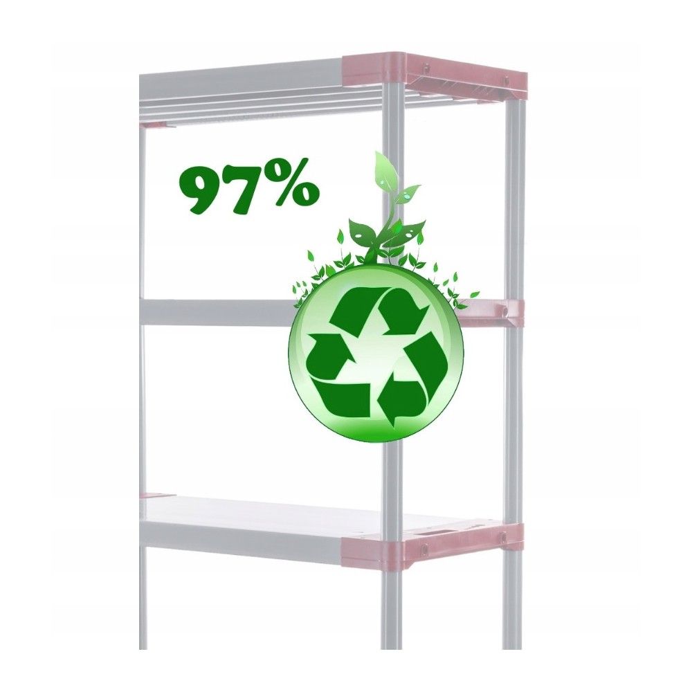Regał magazynowy plastikowy JUPITER-5_100_ZIEL
