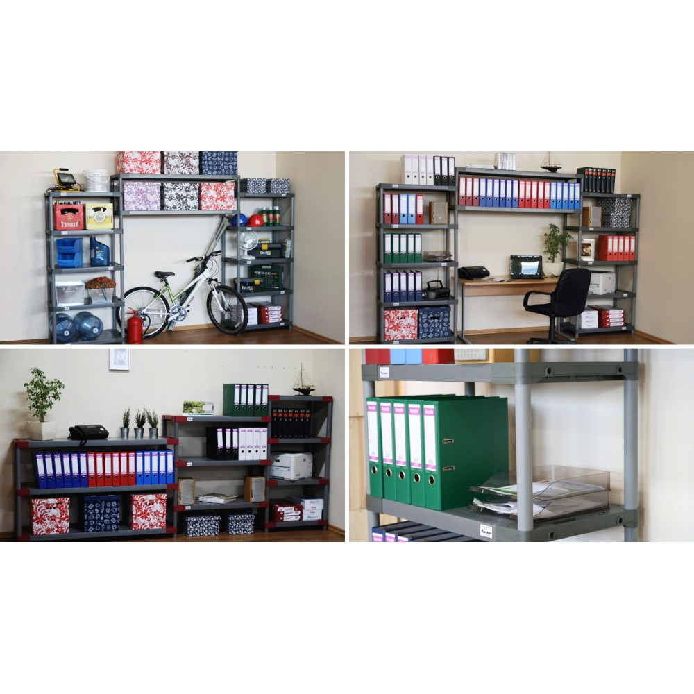 Regał magazynowy plastikowy JUPITER-5_090_ZIEL