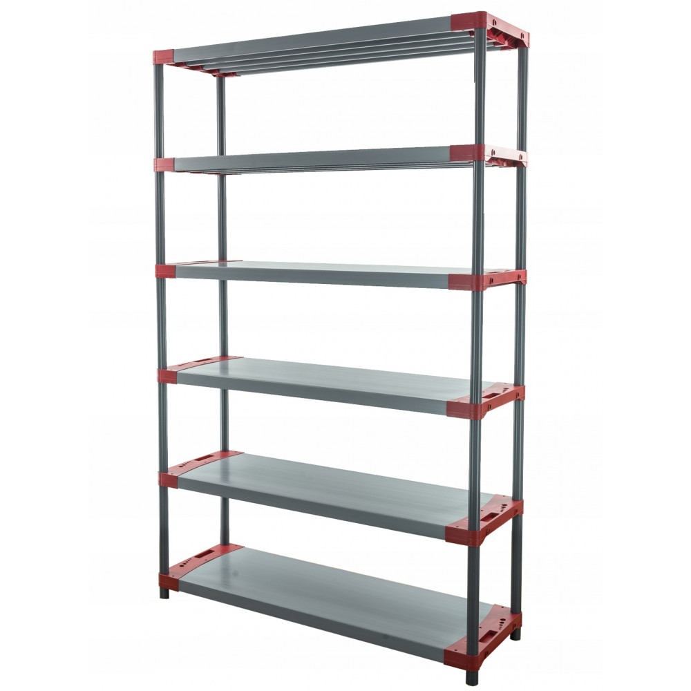 Regał magazynowy plastikowy JUPITER-6_150_CZER