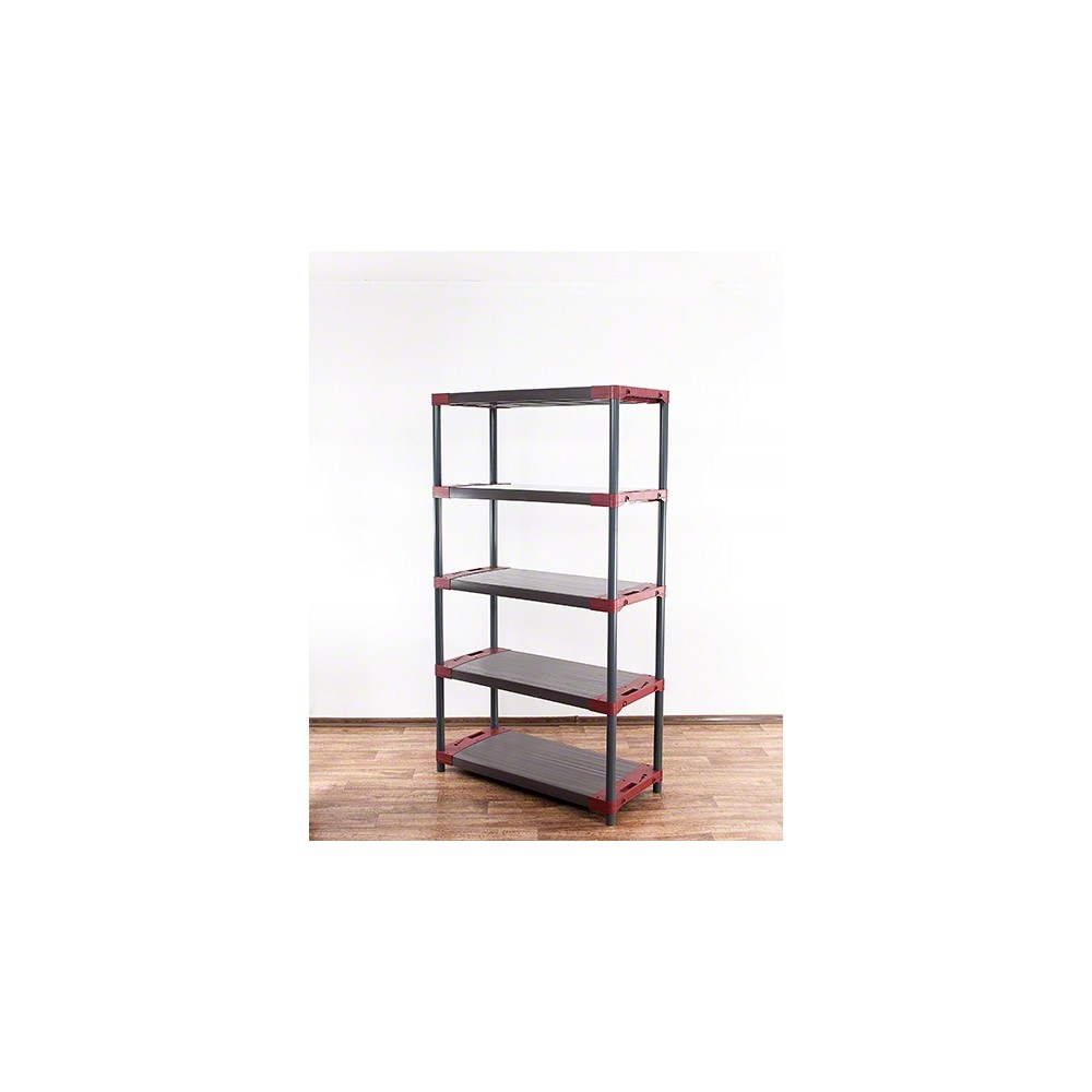 Regał magazynowy plastikowy JUPITER-5_140_CZER