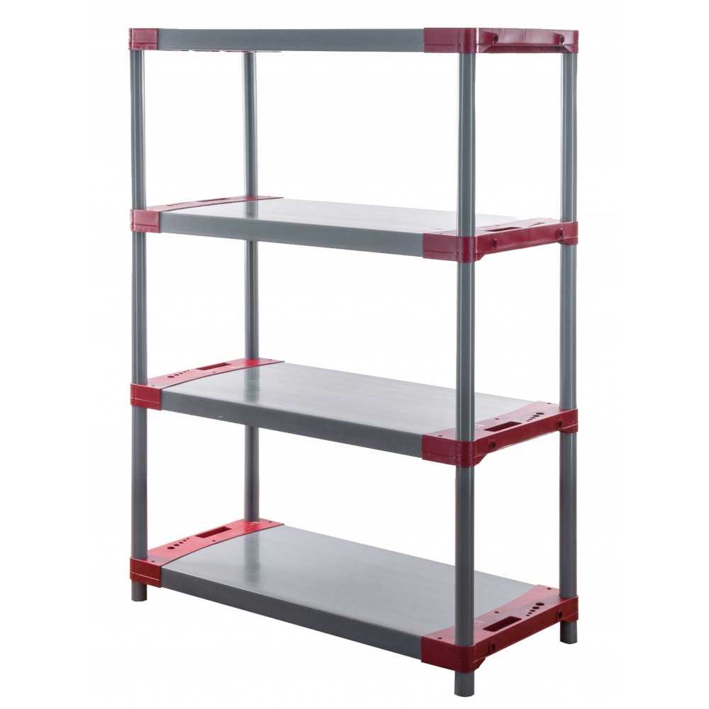 Regał plastikowy garażowy TYTAN-4_100_CZER