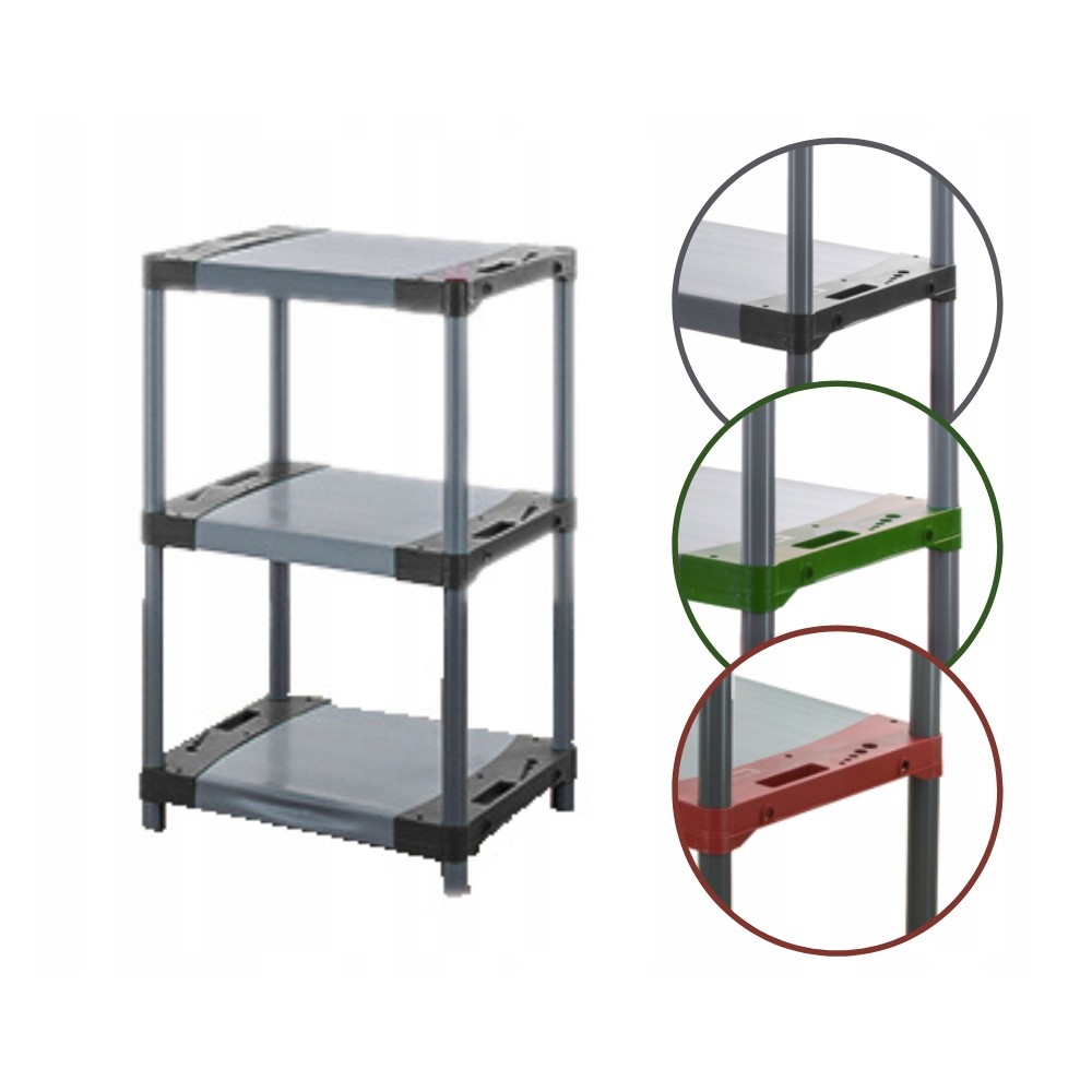 Regał plastikowy garażowy TYTAN-3_070_SZAR