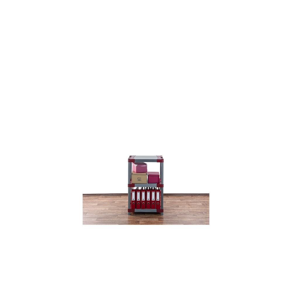 Regał plastikowy garażowy TYTAN-3_060_CZER