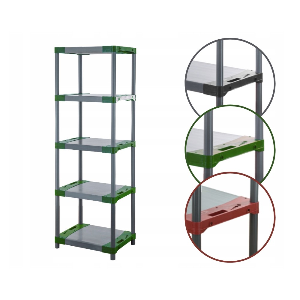 Regał plastikowy do piwnicy TYTAN-5_090_ZIEL