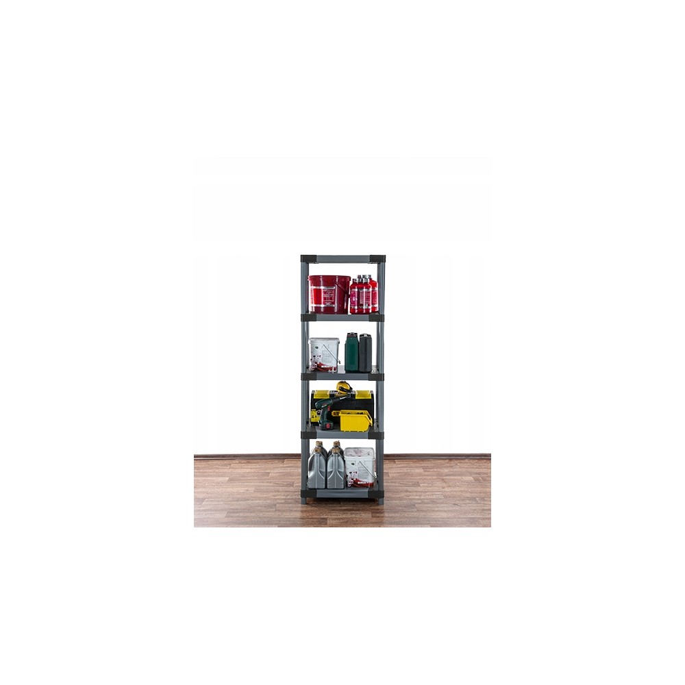 Regał plastikowy do piwnicy TYTAN-5_090_SZAR