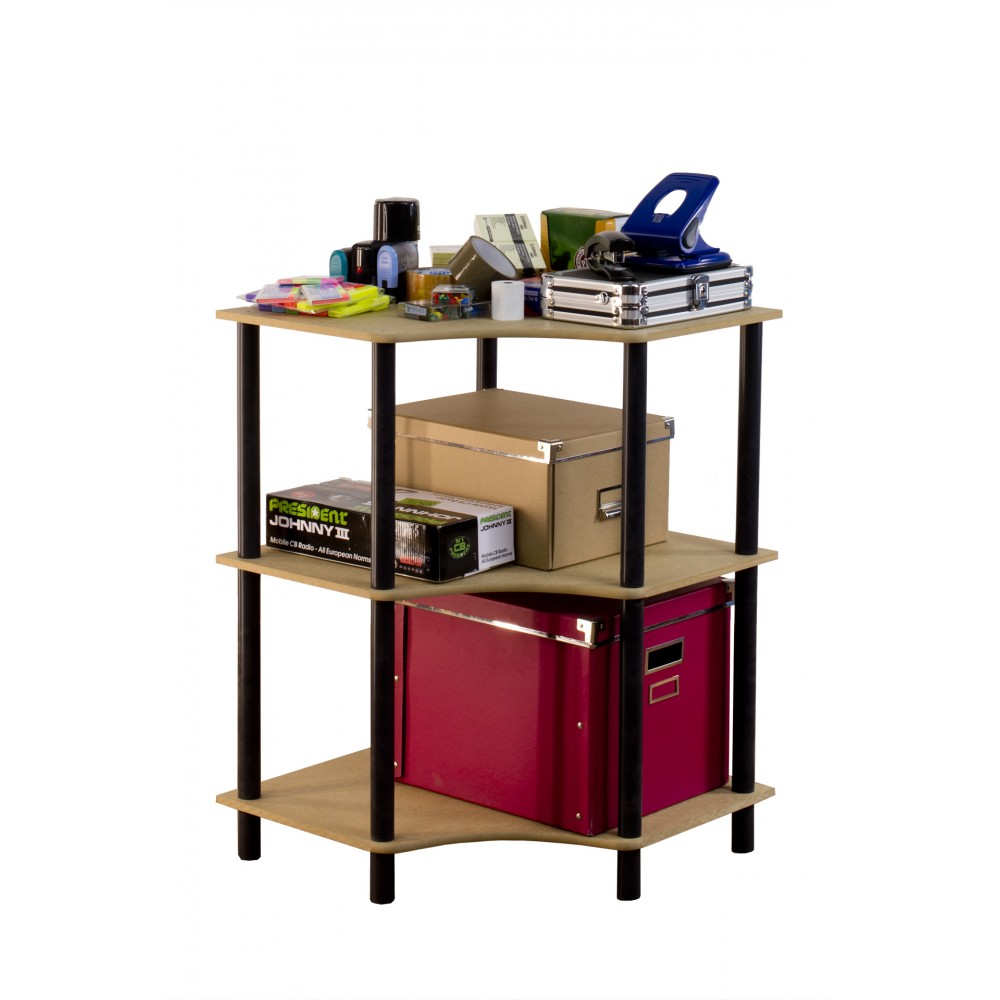 Systemowy Regał Biurowy 74x56x56 cm – DEDAL BLACK-3W_B