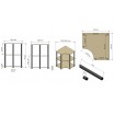 Systemowy Regał Biurowy 74x56x56 cm – DEDAL BLACK-3W_B