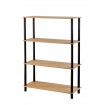Systemowy Regał Biurowy 108x80x33 cm – DEDAL BLACK-4N_B
