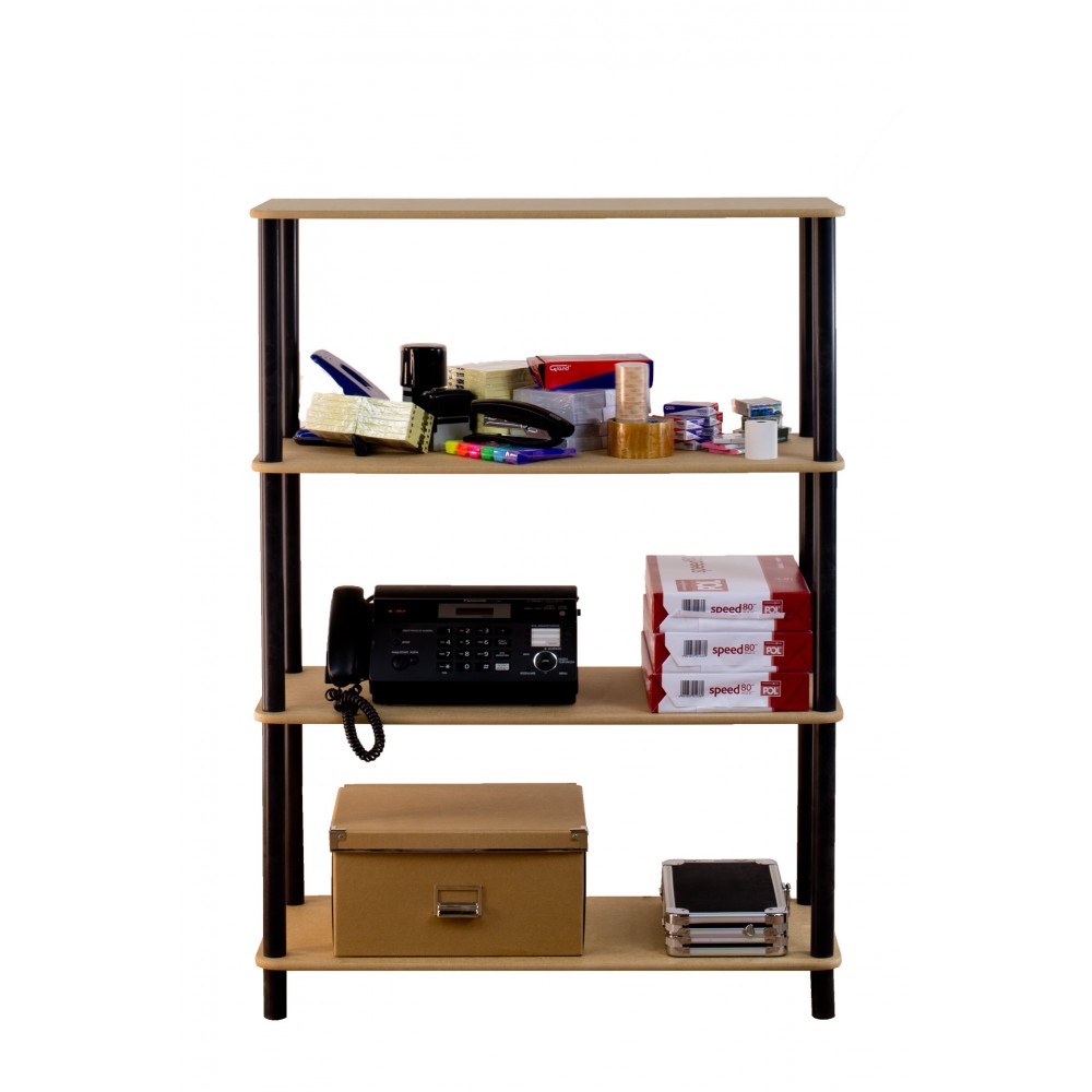 Systemowy Regał Biurowy 108x80x33 cm – DEDAL BLACK-4N_B
