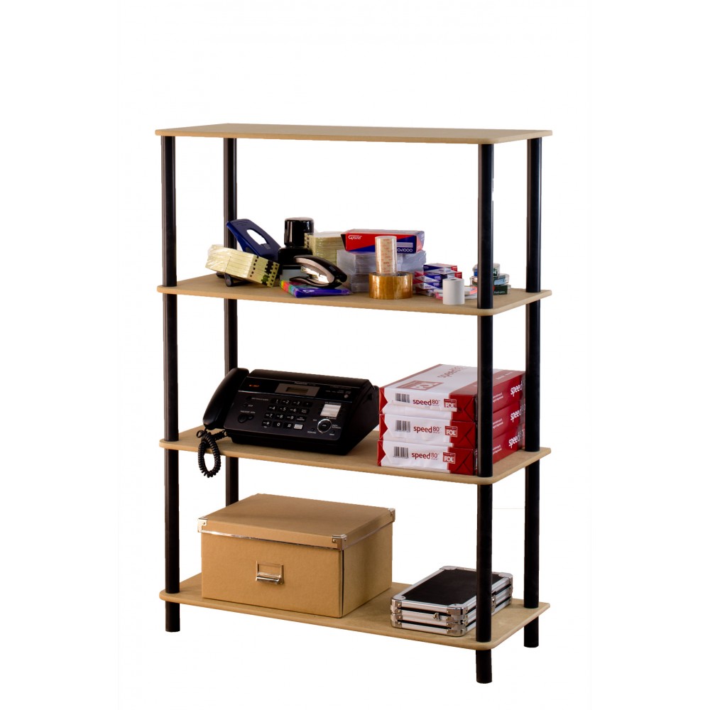 Systemowy Regał Biurowy 108x80x33 cm – DEDAL BLACK-4N_B