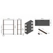 Systemowy Regał Biurowy 108x80x33 cm – DEDAL BLACK-4N_B